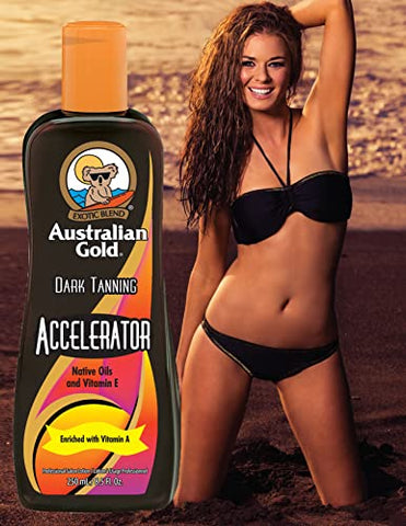 Acelerador de Bronzeado Escuro, Loção 8.5 Fluido Onça (250 ml) - Australian Gold