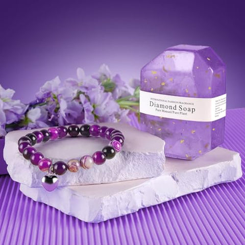 Apjielop - Presentes de Aniversário para Mulheres – Conjunto de Cesta de Presentes Relaxantes de Spa de Lavanda para Mulheres, Mãe, Irmã, Melhor Amiga, Esposa, Namorada, Ela – Dia das Mães, Natal, Feliz Aniversário para Mulheres