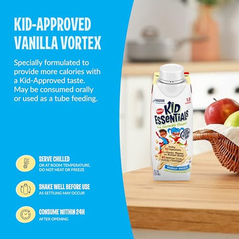 KID ESSENTIALS 1.5, Baunilha Vortex 24 x 8 fl oz caixa - BOOST