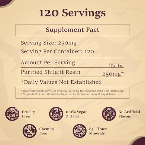 Apexir - Shilajit Puro Himalaia Orgânico 30g para Homens e Mulheres, 120 Porções – 75% Ácido Fúlvico