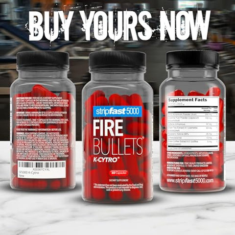 Fire Bullets com K-CYTRO para Mulheres e Homens – Queime gordura rapidamente! - stripfast5000