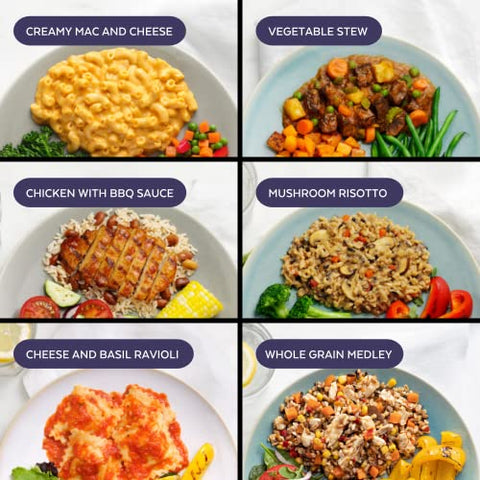 Pack de Refeições HMR Deliciosas | Almoço ou Jantar Pré-embalados para Apoiar a Perda de Peso | 6 Refeições Prontas para Consumir | 10 – 19g de Proteína por Refeição | Alimentos de Baixa Caloria