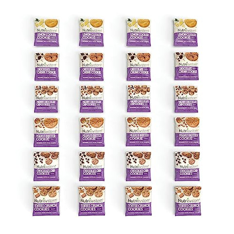 Pack de Variedade de Cookies, 24 unid., Snacks Saudáveis para Apoiar a Perda de Peso - Nutrisystem