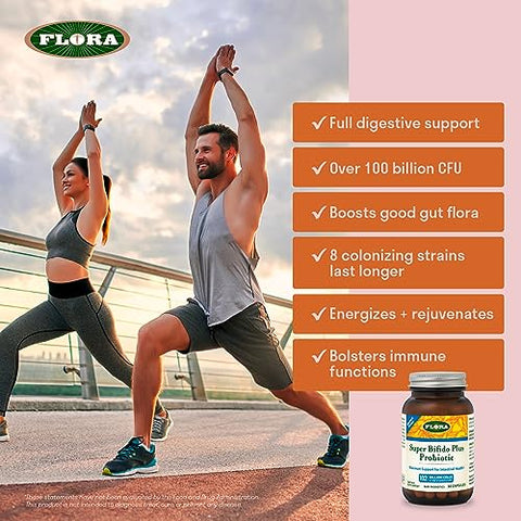 Super Bifido Plus 102 Bilhões UFC, Probióticos Crus para Homens – 100g - Flora