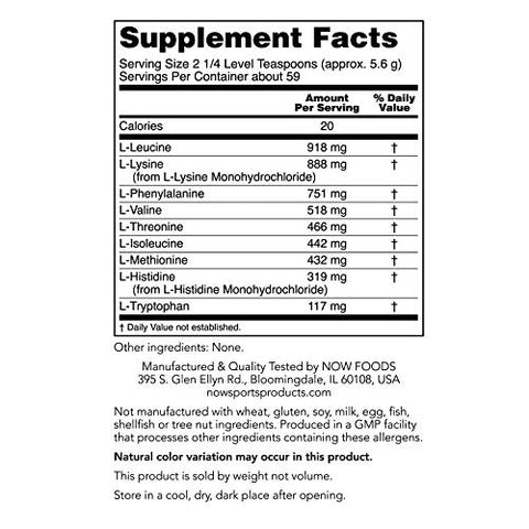 NOW Foods - Now Foods Amino-9 Essentials Pó 330g (Pacote com 2) – Energia e Recuperação Muscular