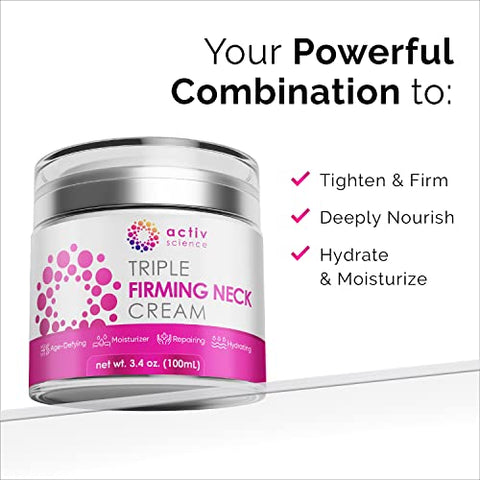 Creme Firmador para Pescoço – Hidratante Facial Natural Anti-Envelhecimento com Retinol e Colágeno | 50g - ACTIVSCIENCE
