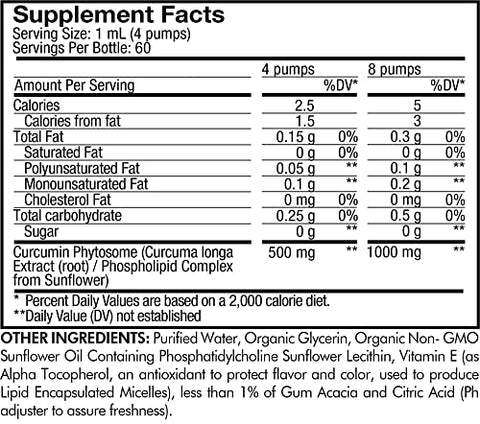 Liposomal Curcumin Phytosome – Suplemento Líquido Vegano de Curcumina, Gotas de Curcuma Longa à Base de Plantas, Curcumina, Fosfolipídeo de Girassol, Sem Açúcar, 30ml - Codeage
