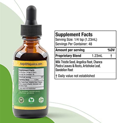 Rejuvica Health - VitaLiver – Suplemento para Saúde do Fígado – Apoio à Limpeza Hepática