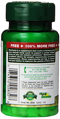 Nature's Bounty - Natures Bounty Melatonina 1mg, 180 Comprimidos (Pacote com 3) – Compre Agora!