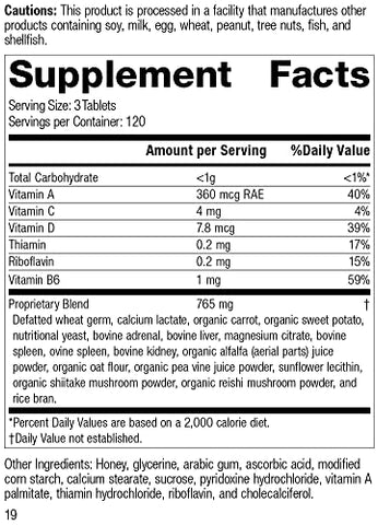 Standard Process Inc. - Catalyn Standard Process – Suporte Alimentar Integral para Bem-Estar Geral com Vitamina D, Vitamina C, Vitamina A, Tiamina, Riboflavina, Vitamina B6, Citrato de Magnésio e