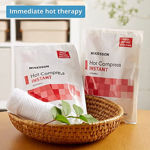 Hot Compress Descartável 6×9, 1 Unidade, 24 Pacotes – Compressa Quente Instantânea - McKesson