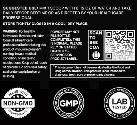 TERRA ELMNT - Pó de Magnésio L-Treonato de Magnésio Triplo Sono com Apigenina, Teanina, Melatonina – Magnésio Extra Forte para Dormir Magtein Suplemento de Magnésio de Magnésio Natural para Sono