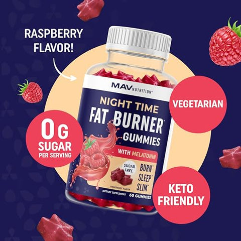 MAV NUTRITION - Queimador de Gordura Noturno em Gomas sem Açúcar para Dormir