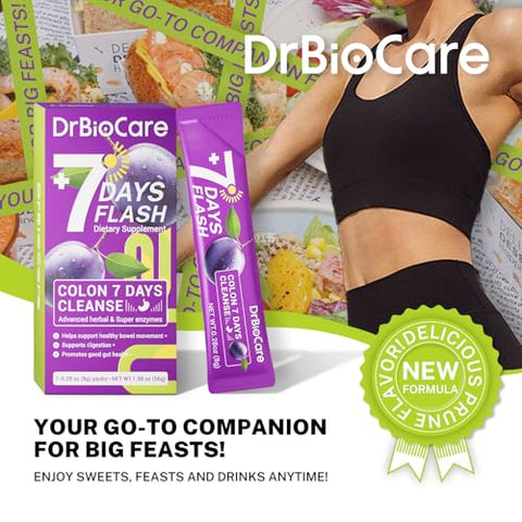 DrBioCare - Limpeza Intestinal em 7 Dias – Colon Flash 7 Dias, Detox – 7 Dias Cleanse