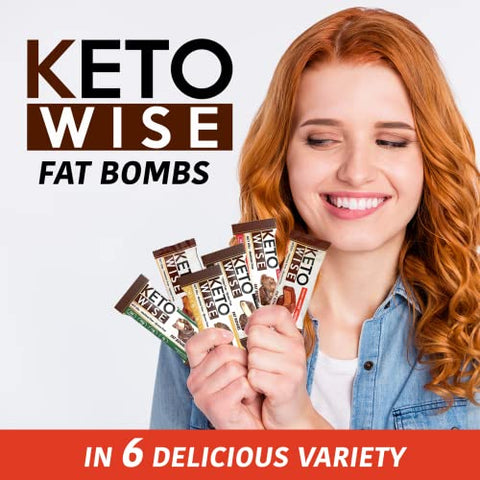 Fat Bombs – Snack Amigável à Dieta Keto com Chocolate e Óleo MCT – Baixo teor de gordura, baixo teor de carboidratos – 10g de gordura, 1g de carboidratos líquidos | Bombons de Manteiga de Amendoim, 16 unidades (Pacote de 1) - Keto Wise