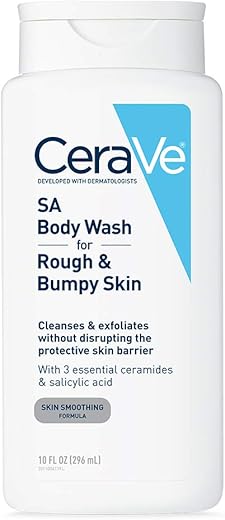 Body Wash com Ácido Salicílico | Sabonete Corporal sem Fragrância para Esfoliar a Pele Áspera e com Imperfeições | Testado para Alergias | 10 ml - CeraVe