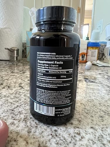 Leviathan Nutrition - TUDCA Bile Salts 300mg – Suplemento Tudca (Ácido Tauroursodeoxicólico) 60 Cápsulas