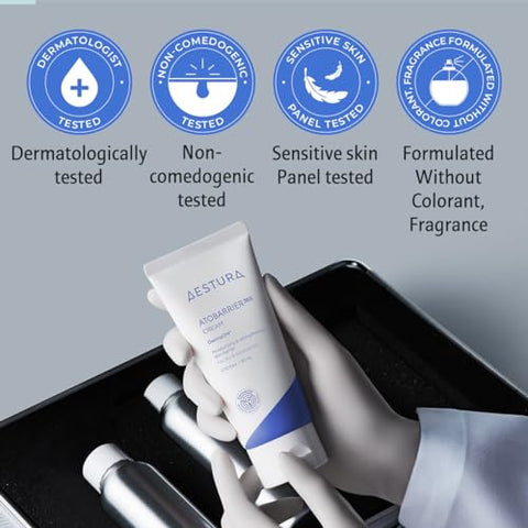 Creme AESTURA ATOBARRIER365 com Ceramida, Hidratante Coreano para Reparar a Barreira | Hidratação Duradoura de 120 horas, Ceramidas em Cápsulas para Pele Seca | 50g