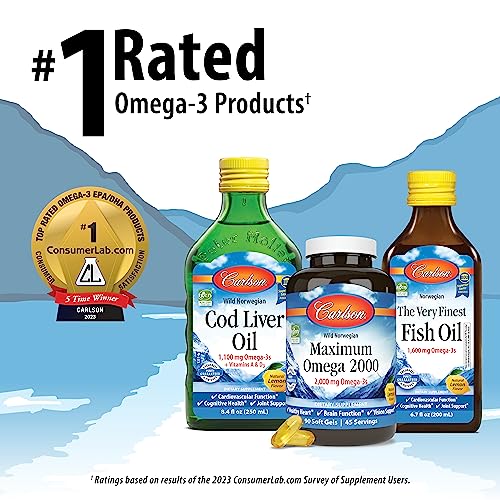 Elite DHA Gems, 1000 mg DHA, Captura Selvagem, Fonte Sustentável, Função Cerebral - Carlson