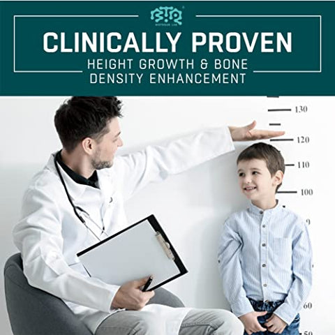 BIOTEQUELAB - Altura Maximizer: Cálcio, Vitamina D3 e Zinco em Cápsulas, Suplemento para Crescimento Ósseo de Crianças e Adolescentes, Suporte para Força e Densidade Óssea, Livre de Transgênicos e Glúten, Fabricado nos EUA