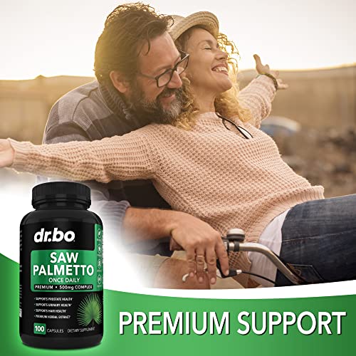 DR. BO - Saw Palmetto para Saúde da Próstata Masculina – Crescimento Capilar e Controle da Bexiga – Complexo de Suplementos