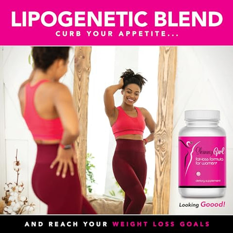 XENXNUTRA LABS - Skinny Girl – Fórmula Avançada de Perda de Peso para Mulheres – Melhores Pílulas de Dieta Feminina que Funcionam Rapidamente – Lipogênico para Controlar o Apetite – Termogênico para Queimar Gordura – Aumenta a Energia e
