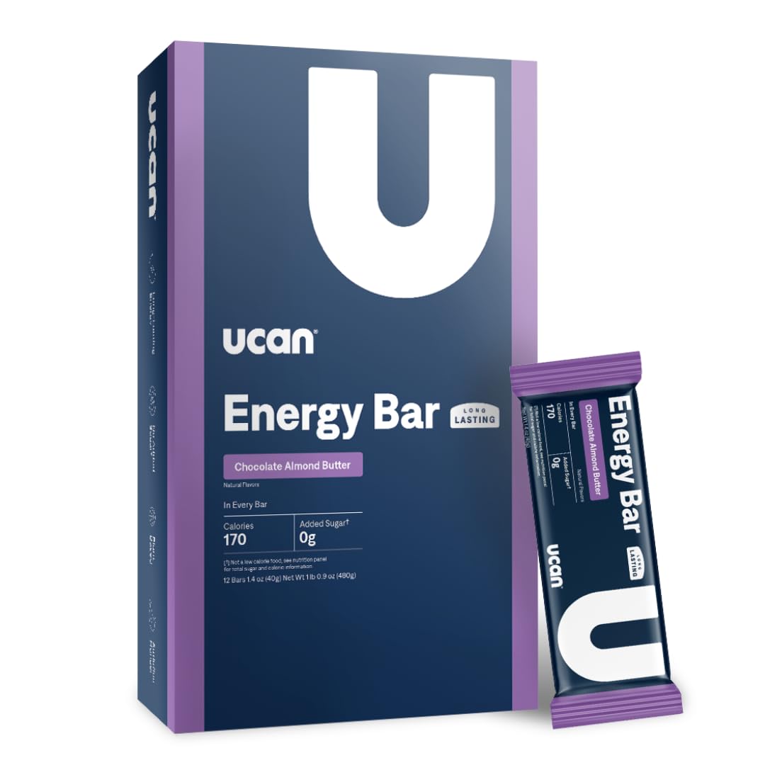 Energy Bars | Baixo Açúcar, Baixas Calorias | Amigável ao Intestino, Sem Cafeína, Vegano, Não-OGM, Sem Soja, Amigo da Dieta Keto | Corrida, Ciclismo, Fitness, Pré-Treino - UCAN