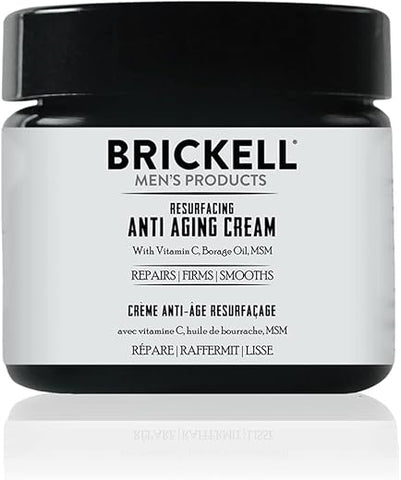 Brickell Men's Products - Brickell Men’s Products – Creme Facial Anti-Envelhecimento Resurfacing para Homens, Hidratante Facial Natural e Orgânico, Creme de Vitamina C para Rugas, 60ml, Sem Fragrância
