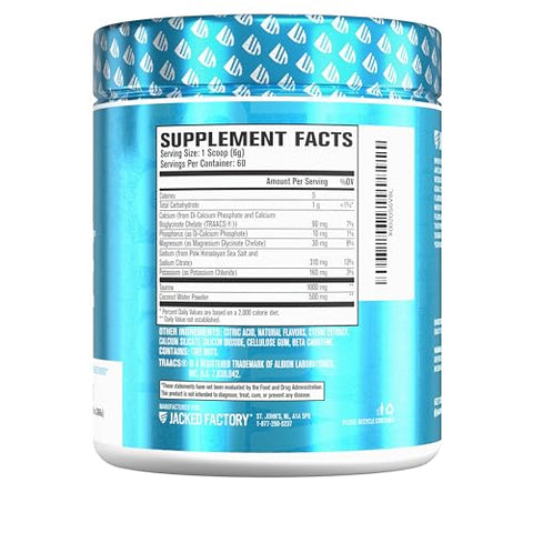 Jacked Factory - HYDRASURGE Pó de Eletrólitos – Suplemento de Hidratação com Minerais Essenciais, Sal do Himalaia, Água de Coco, Mais – Amigo da Dieta Keto, Sem Açúcar