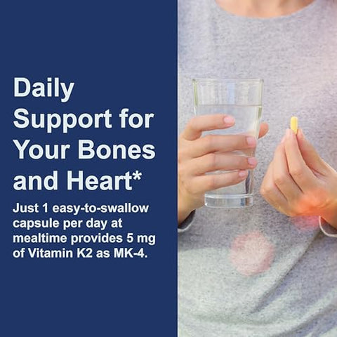 Vitamina K2, MK-4 (Menatetrenona), Suplemento de Vitamina K, Ósseo - Carlson