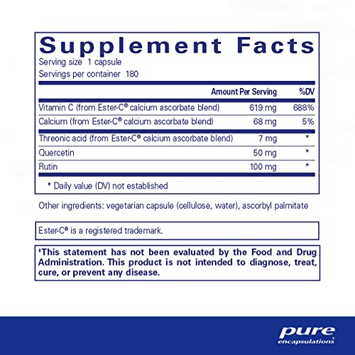 Ester-C: Vitamina C em Pó de Alta Absorção  Líder em Saúde - Pure Encapsulations