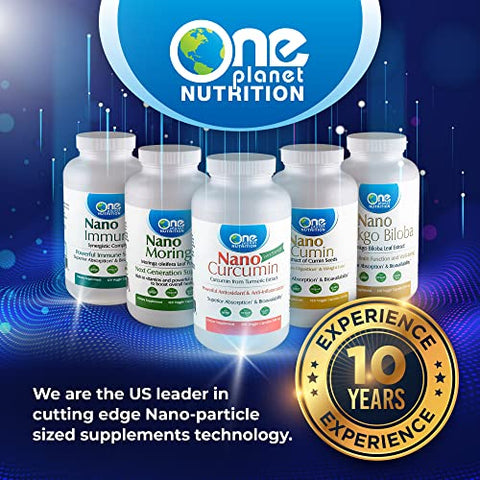 One Planet Nutrition - Nano Extrato de Semente de Uva 250 mg Cápsulas Vegetais (120 Porções), Nano para Absorção Aprimorada, Suporte à Saúde Antioxidante para a Saúde Vascular, Não-OGM, Vegano, Livre de Glúten