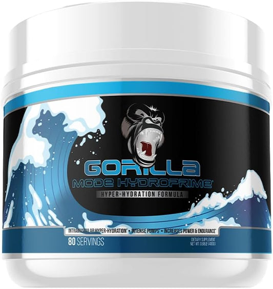 Hydroprime® – Fórmula Pré-Treino com Glicerol para Bombas Intensas · Hidratação Intramuscular · Aumento de Potência - Gorilla Mind