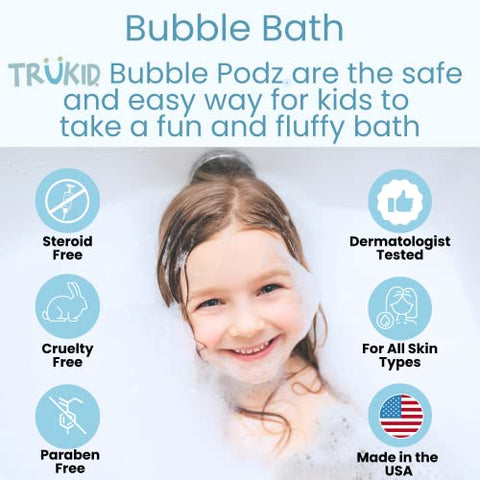 Bubble Podz Banho de Espuma para Bebê – Fórmula Suave e Natural | 100g - TruKid