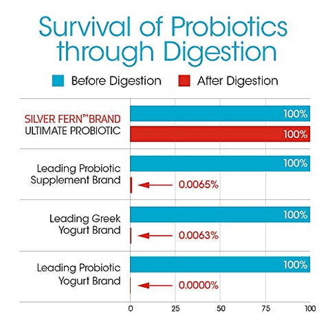 Ultimate Probiótico Vegicaps – Restauração Metabólica Diária, Sobrevivência Comprovada, Cápsulas Probióticas de Bacillus Multicepa Verificadas por DNA (1 Frasco – 60 cápsulas) - Silver Fern