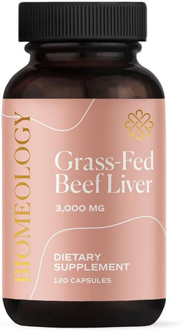 Biomeology - Cápsulas de Fígado de Gado Criado a Pasto (120 Unidades, 750mg) para Bem-Estar – Marca: [Nome da Marca]