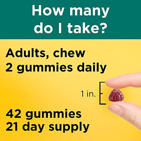 Ultra Strength Digestive Probiotics – Gomas Probióticas 42 Unidades, 21 Dias de Fornecimento para Mulheres e Homens - Nature Made