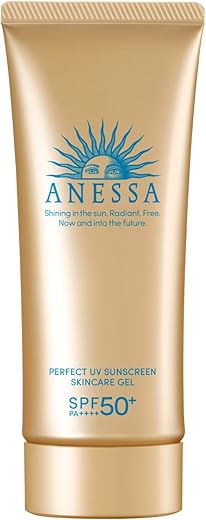 Perfect UV Skin Care Gel N Sunscreen 2022 – Protetor Solar FPS 50, Fragrância Floral Frutada, 90g - Anessa