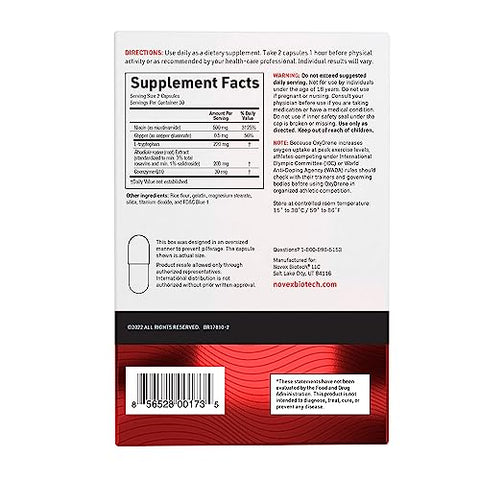 Oxydrene NAD Enhancer – Suplemento Natural para Metabolismo e Suporte Cardiovascular – Homens e Mulheres – (60 Cápsulas) - Novex Biotech