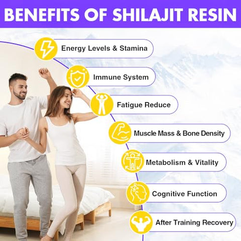 elluren - Shilajit Resina Autêntica para Homens – Potencialize sua Vitalidade Naturalmente | 100% Puro | 10g