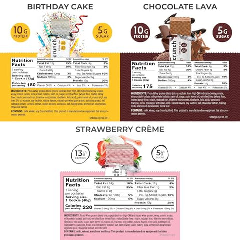 Barras de Wafer de Proteína e Barras de Proteína Power Crunch KIDS, Pacote Variado, (15 Unidades) Snacks de Alta Proteína com Sabor Delicioso - Power Crunch