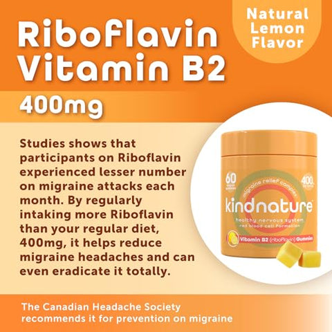 kindnature - Kind Nature Gummies de Vitamina B2 – Riboflavina 400mg para Crianças | Suplemento Infantil