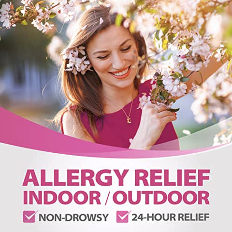 Fexofenadine Hydrochloride 180mg – Alívio de Alergia, Não Sonolento, 24 Horas (120 Comprimidos) - HealthA2Z