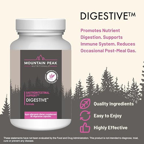 Digestive – Probióticos para Saúde Intestinal | 60 cápsulas | Fórmula avançada | Promove o equilíbrio da flora intestinal | Marca líder em saúde digestiva - Mountain Peak Nutritionals