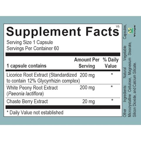 VERACITY SELFCARE - Veracity Vital Cycle Harmony – Suplemento para Equilíbrio Hormonal Feminino – Raiz de Alcaçuz, Peônia Branca – Combate Inchaço, Oscilações de Humor, TPM, Ciclo Menstrual, Fertilidade – 60 cápsulas