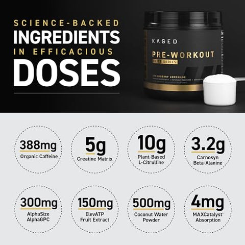 Pre Workout Powder Elite para Homens – Energia Explosiva e Desempenho Máximo - Kaged