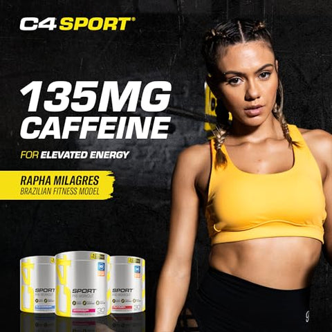 C4 Sport Pré-Treino em Pó Sabor Frutas Vermelhas – Certificado NSF para Esportes | 30 Porções, Embalagem pode variar - Cellucor