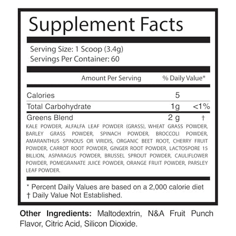 Purely Greens - Pó Superfood com Espinafre e Couve – 100g