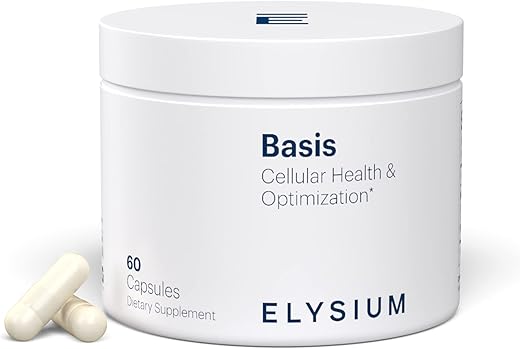 Basis – Suplemento de NAD Plus 30 Porções – com Nicotinamida Ribosídeo 250mg e Pterostilbeno 50mg – Suplemento para Envelhecimento Saudável - ELYSIUM