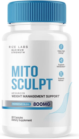 rize labs - MitoSculpt – Cápsulas Avançadas para Perda de Peso, Transforme Gordura Armazenada em Energia, Mito Sculpt Resenhas (60 Cápsulas)
